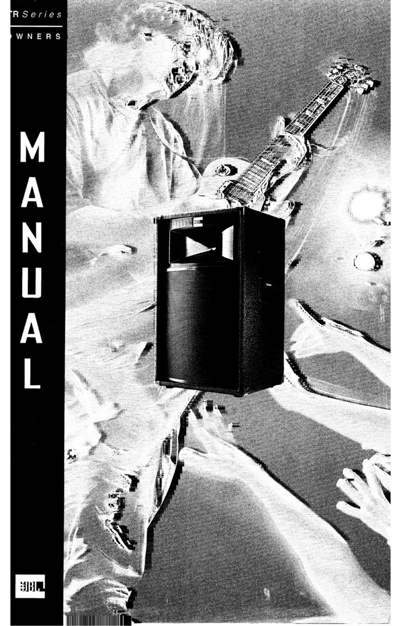 JBL TR SEries owner's manual