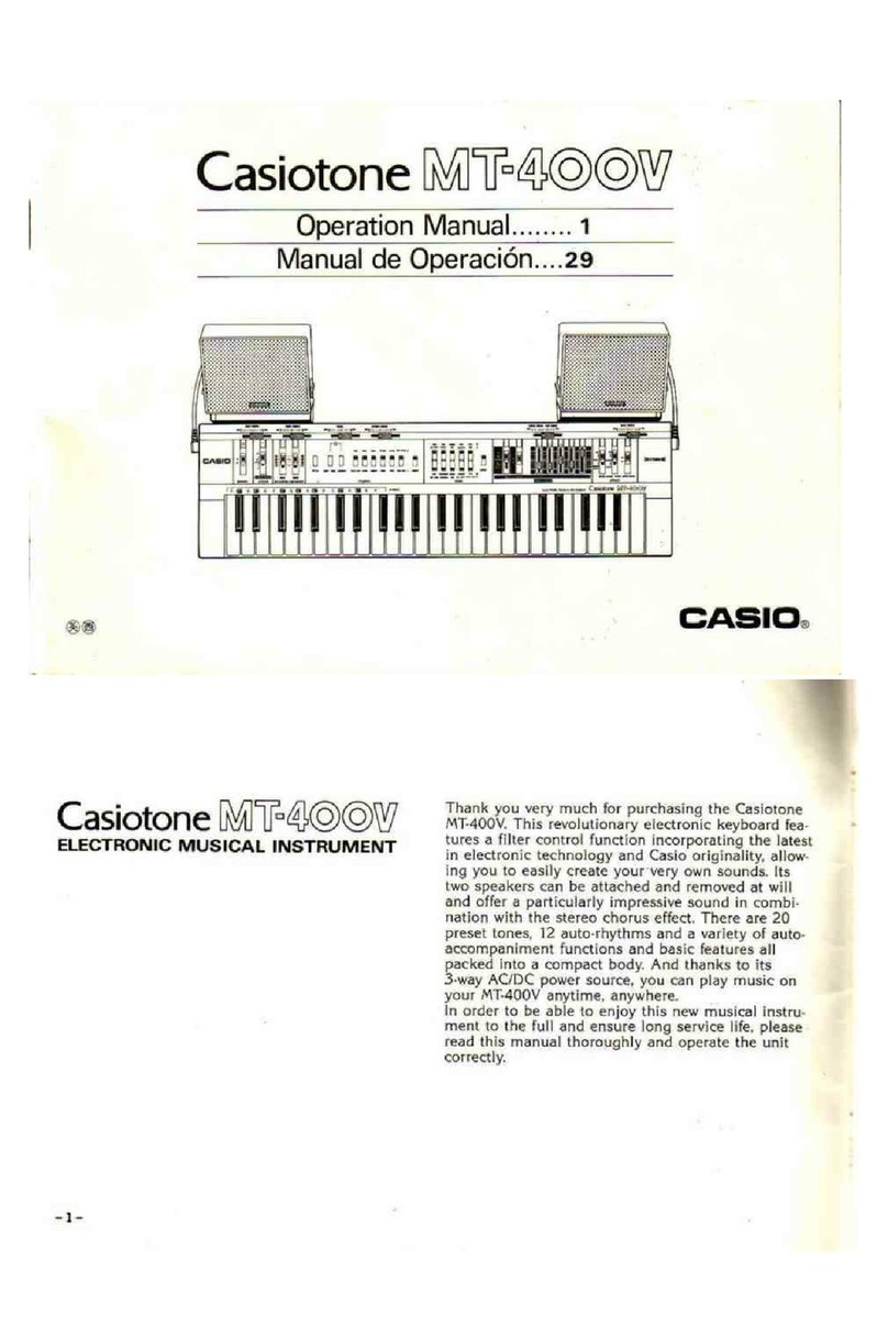 Casio Casiotone MT-400W User manual Casio Casiotone MT-400W User manual