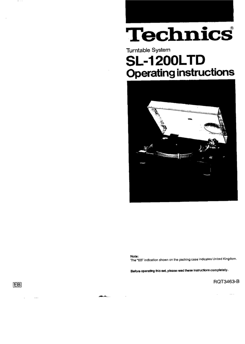 Technics SL-1200LTD User manual Technics SL-1200LTD User manual