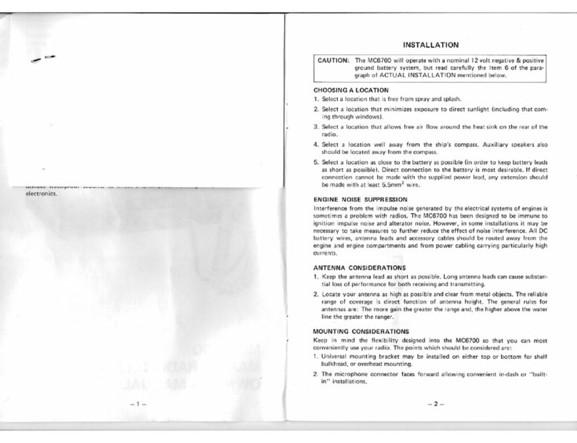 Uniden MC6700 User manual Uniden MC6700 User manual