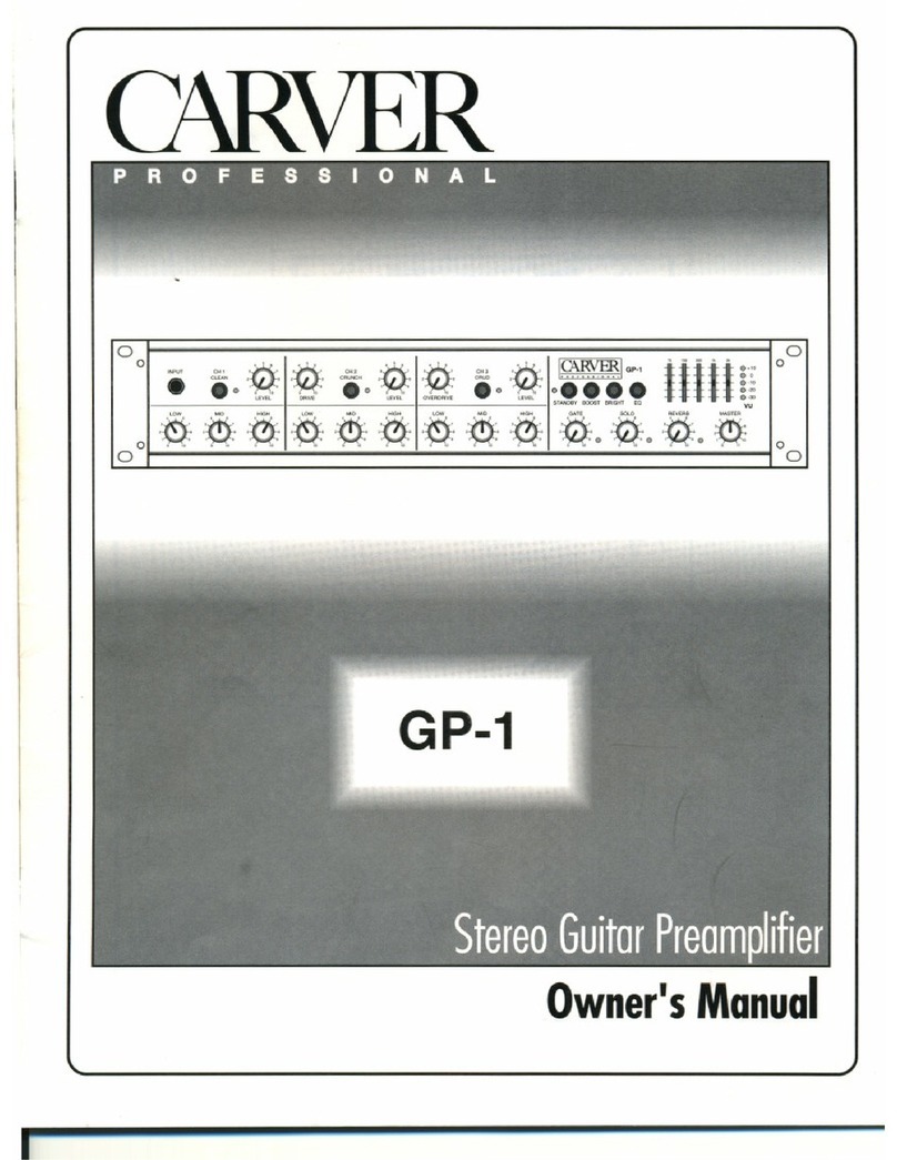 Carver GP-1 User manual Carver GP-1 User manual