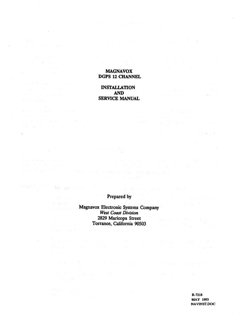 Magnavox MX 9112 Installation and service manual