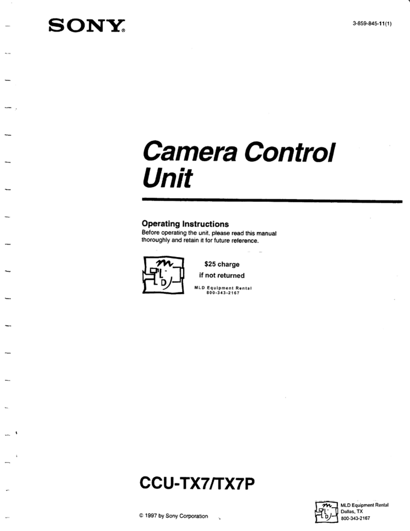 Sony CCU-TX7 User manual Sony CCU-TX7 User manual