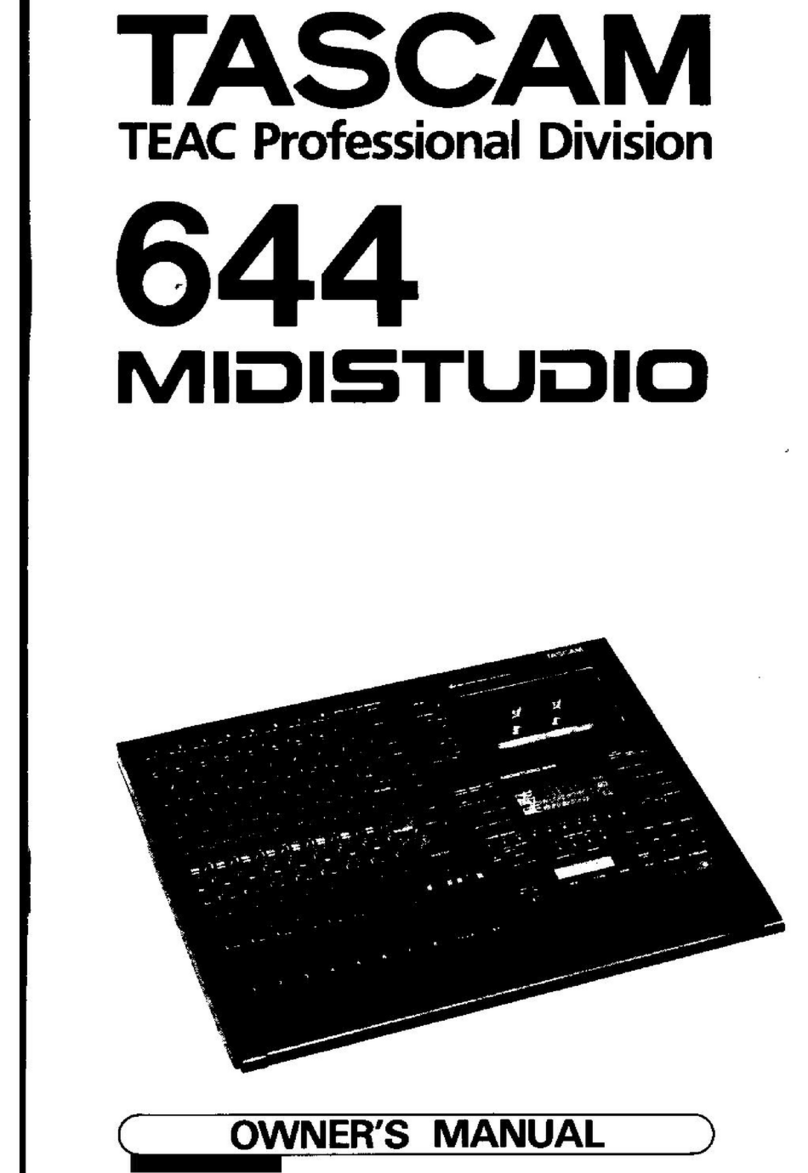 Tascam 644 Midistudio User manual