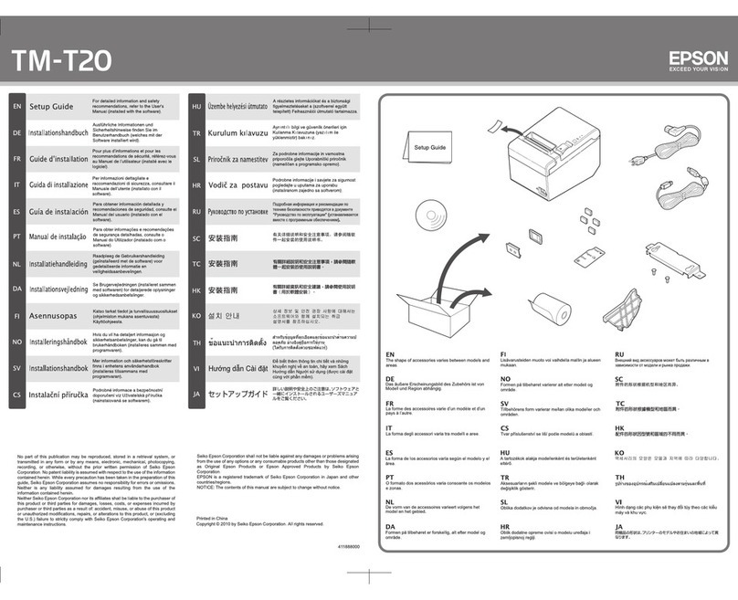 Epson TM-T20 User manual
