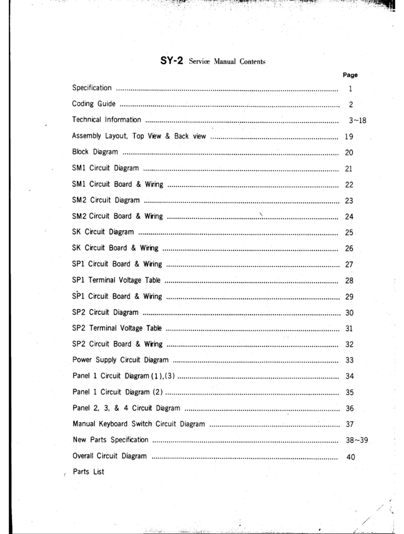 Yamaha SY-2 User manual Yamaha SY-2 User manual