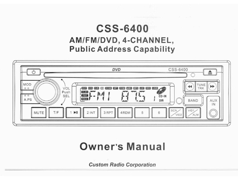 Custom Radio CSS-6400 User manual