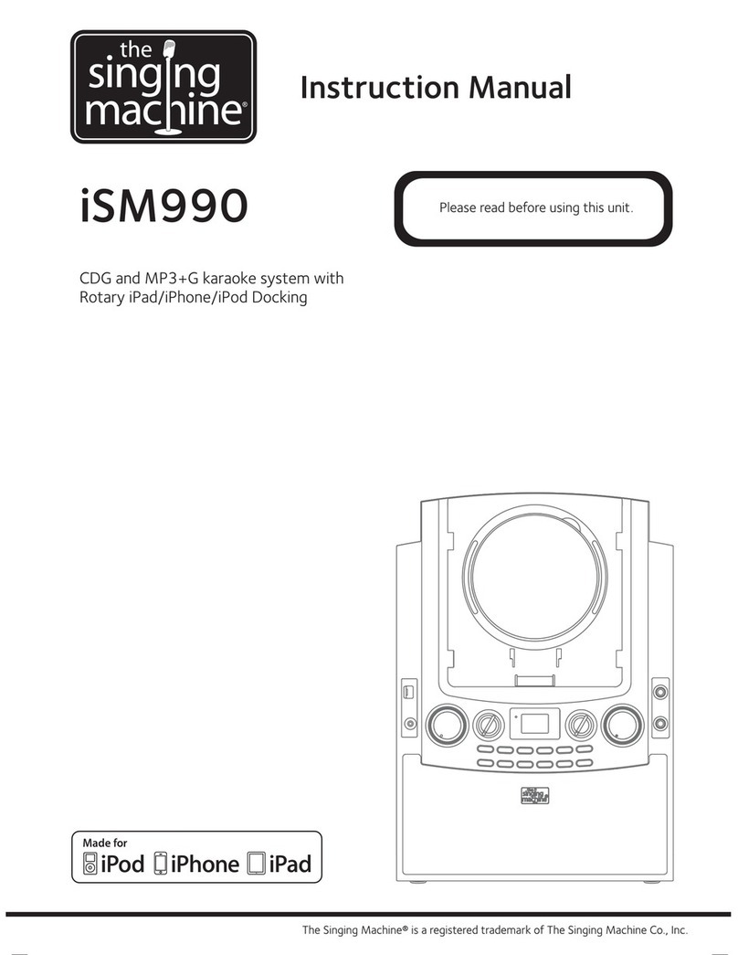 The Singing Machine iSM990 User manual