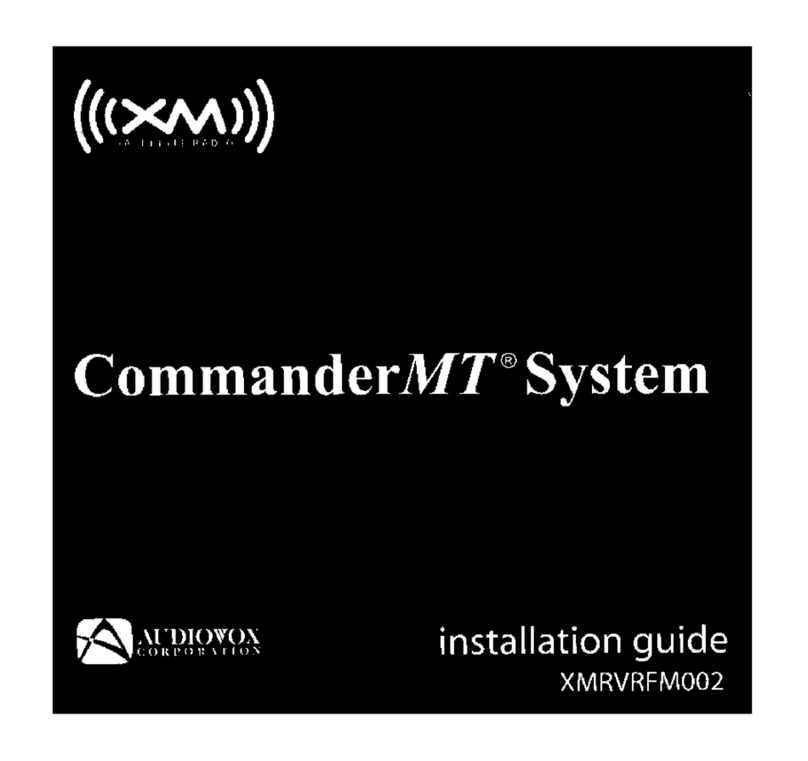 XM Satellite Radio CommanderMT XMRVRFM002 installation guide