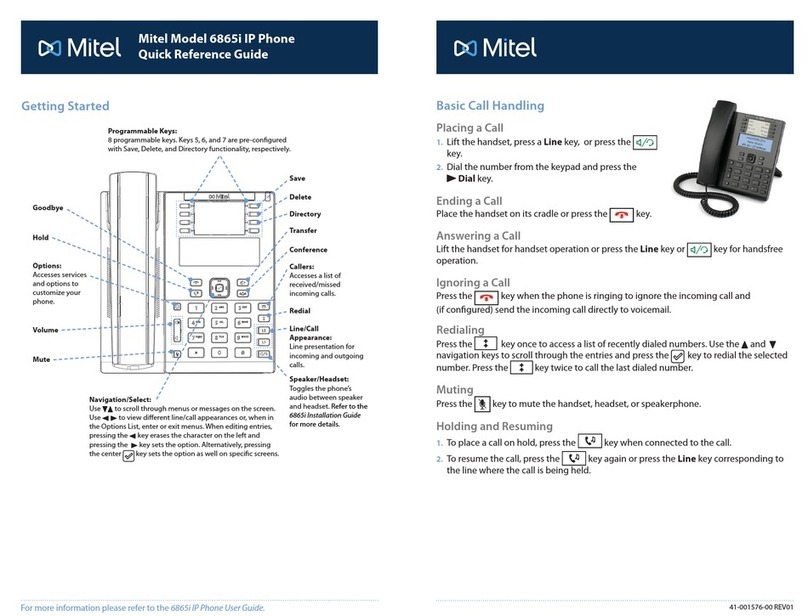 Mitel 6865i User manual