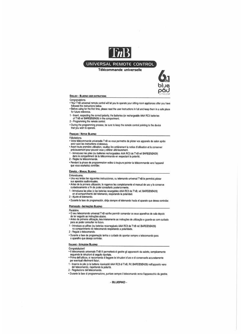 T'nB BLUEPAD User instructions