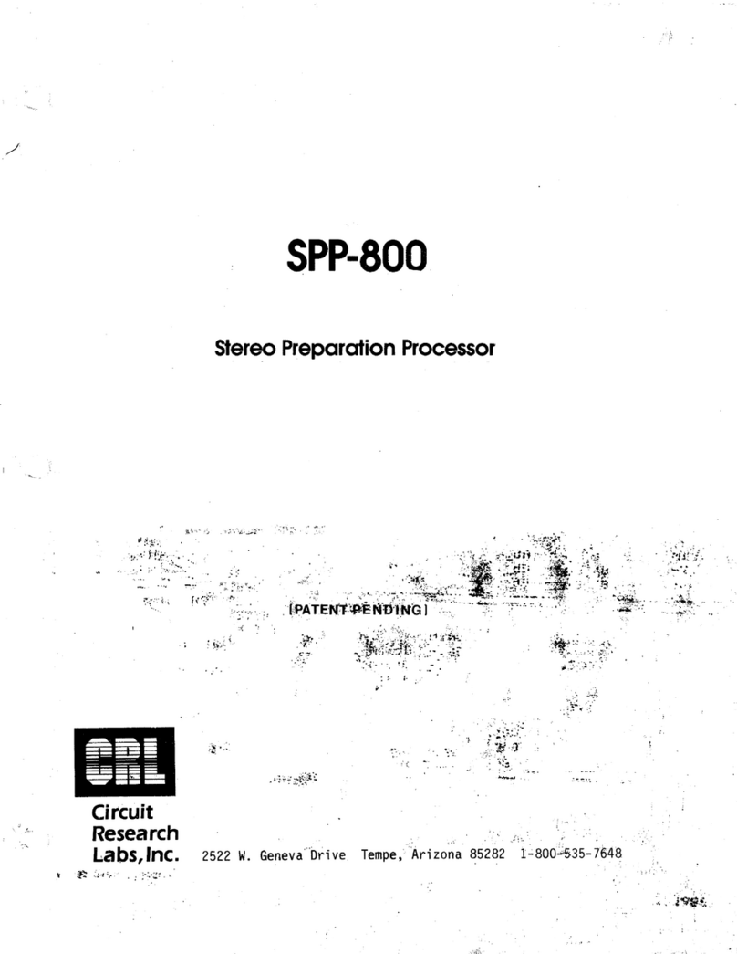 CRL SPP-800 user manual