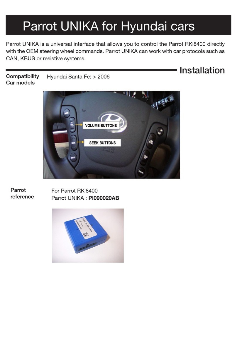Parrot UNIKA installation manual Parrot UNIKA installation manual