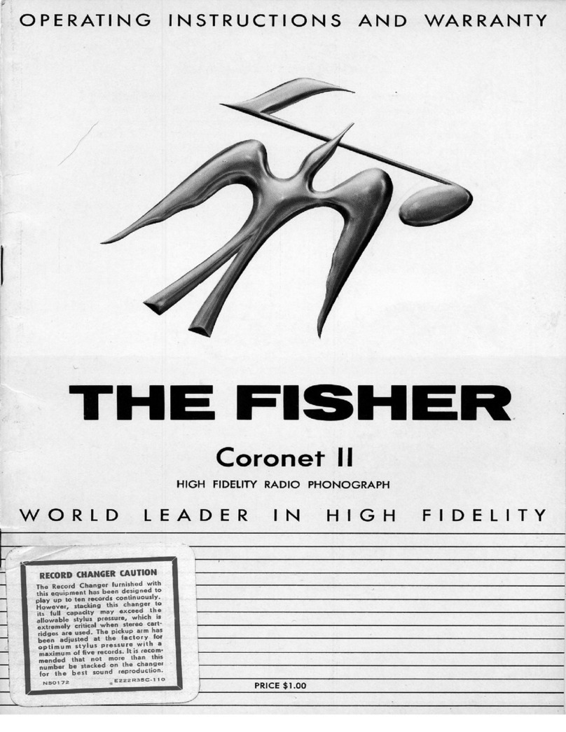 Fisher Coronet II Operating instructions and warranty