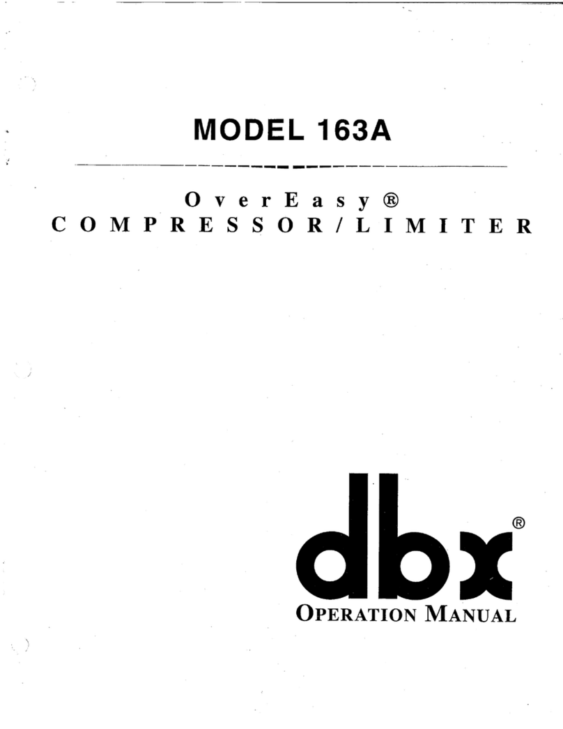 dbx 163A User manual