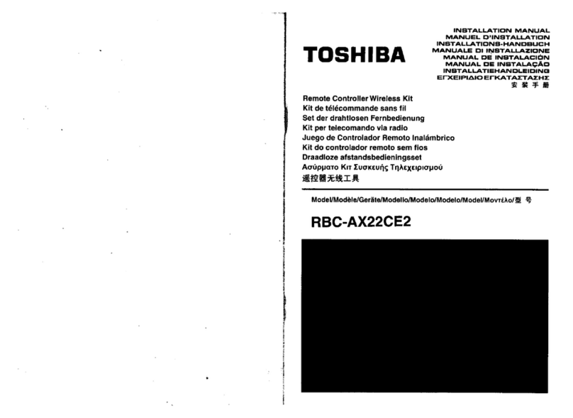 Toshiba RBC-AX22CE2 installation manual Toshiba RBC-AX22CE2 installation manual