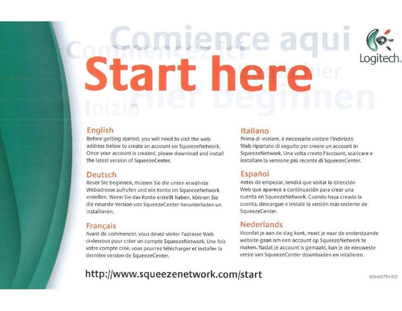 Logitech Squeezebox 596SQCNTL User manual