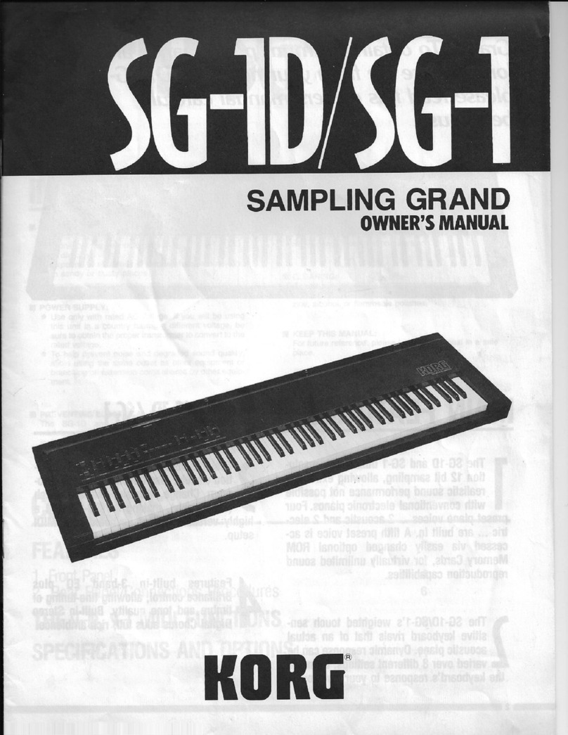Korg SG-1D User manual