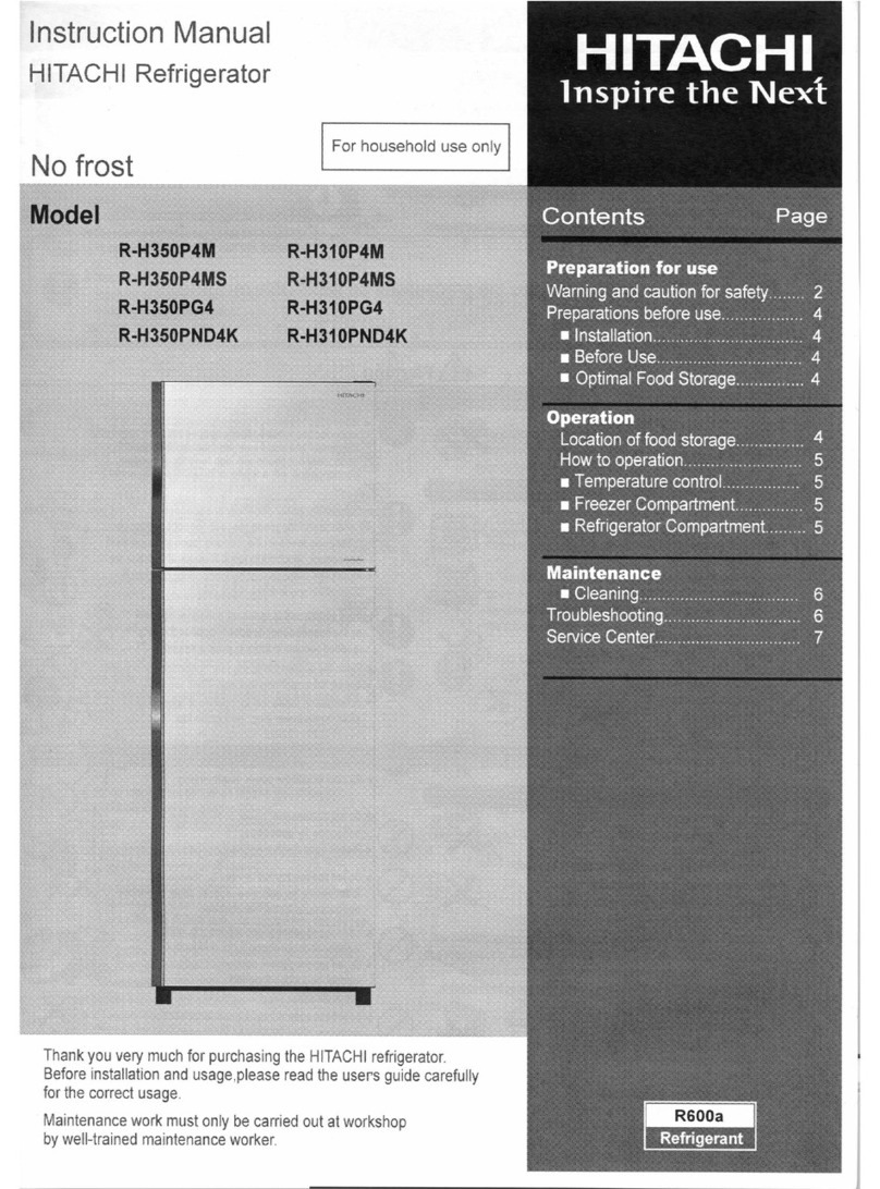 Hitachi R-H310PND4K User manual