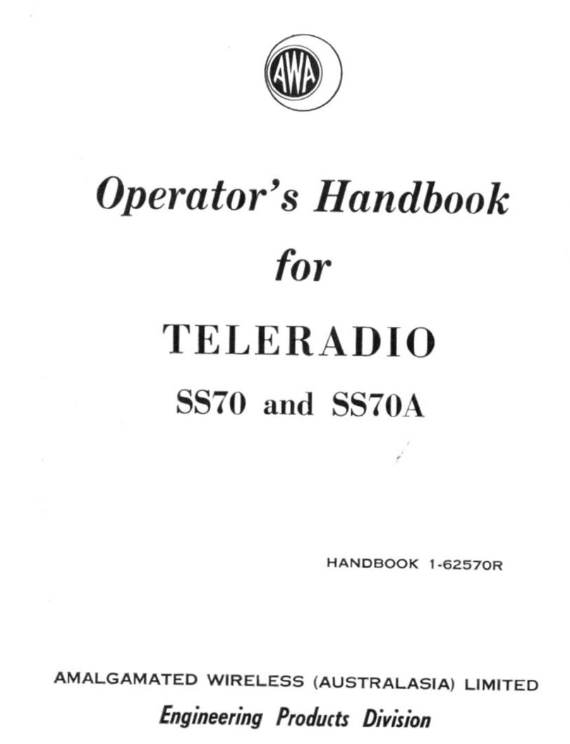 AWA Teleradio SS70 Operator's handbook
