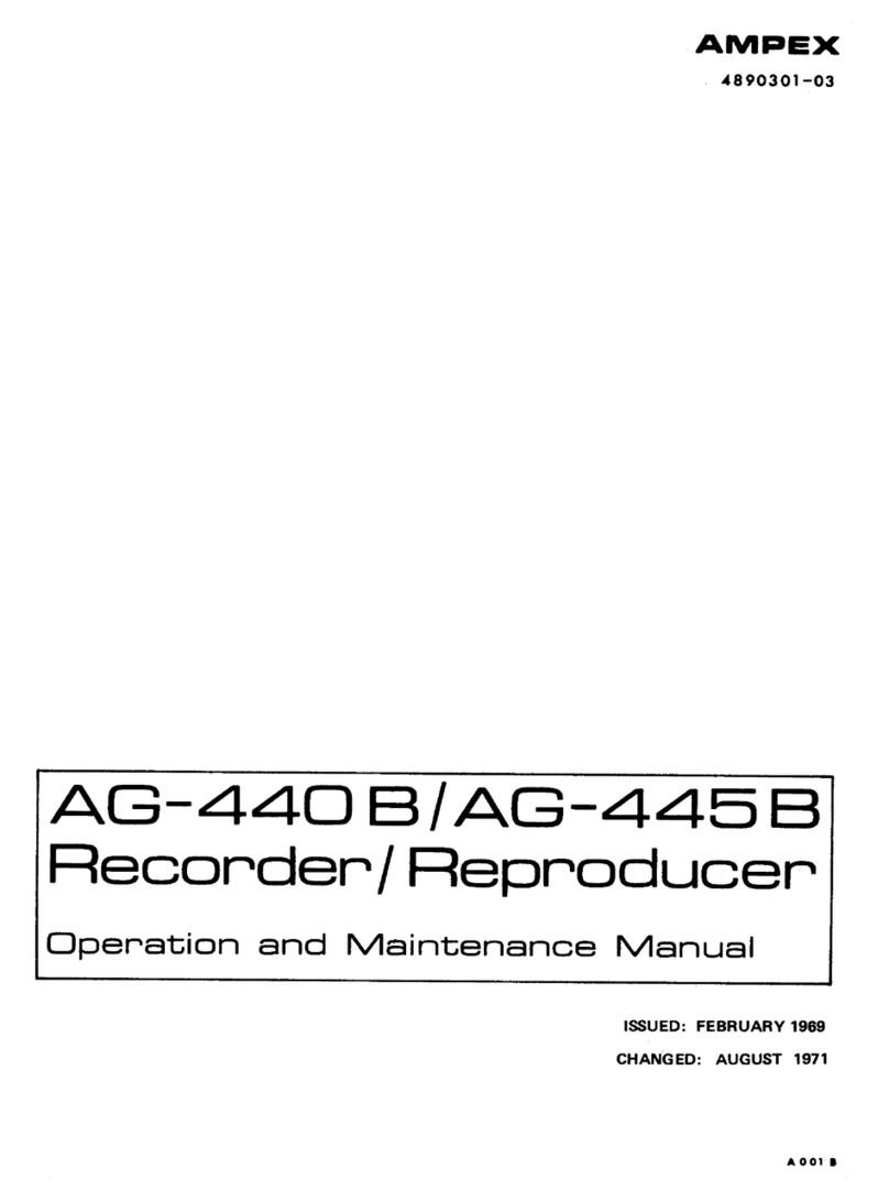Ampex AG-440 B User manual