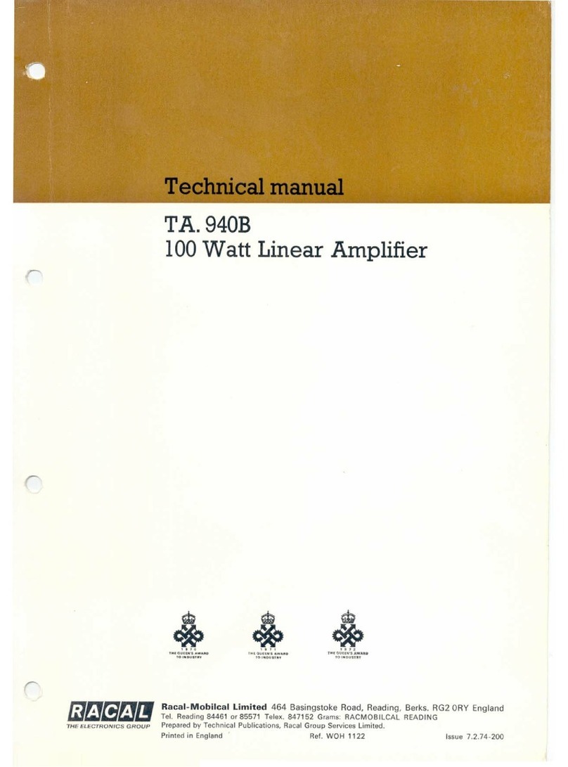 Racal Acoustics TA.940B Technical manual