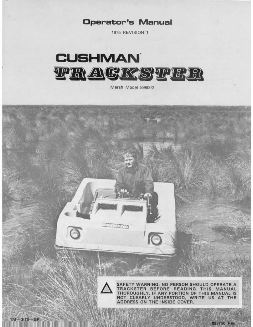 Cushman Trackster 898002 User manual
