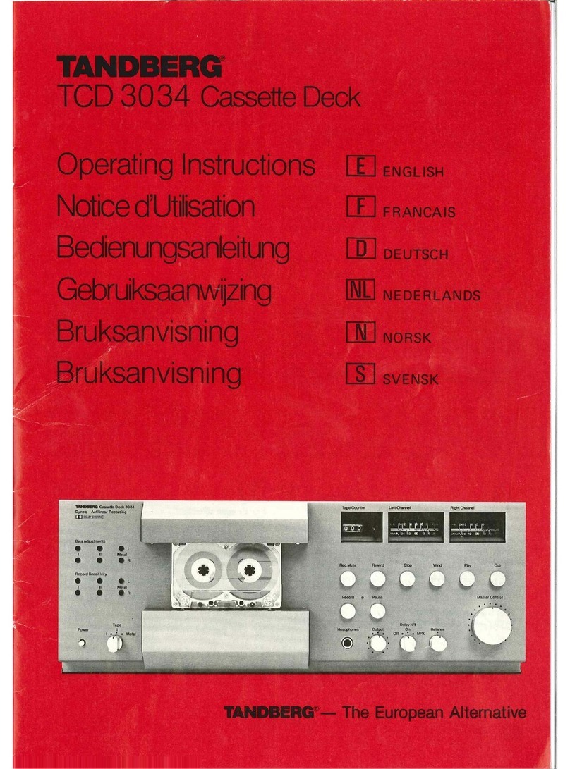 TANDBERG TCD 3034 operating instructions
