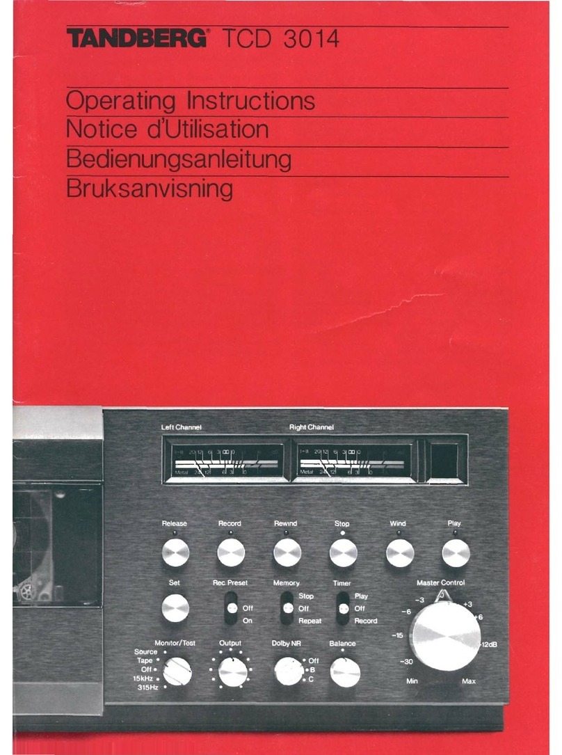 TANDBERG TCD 3014 User manual