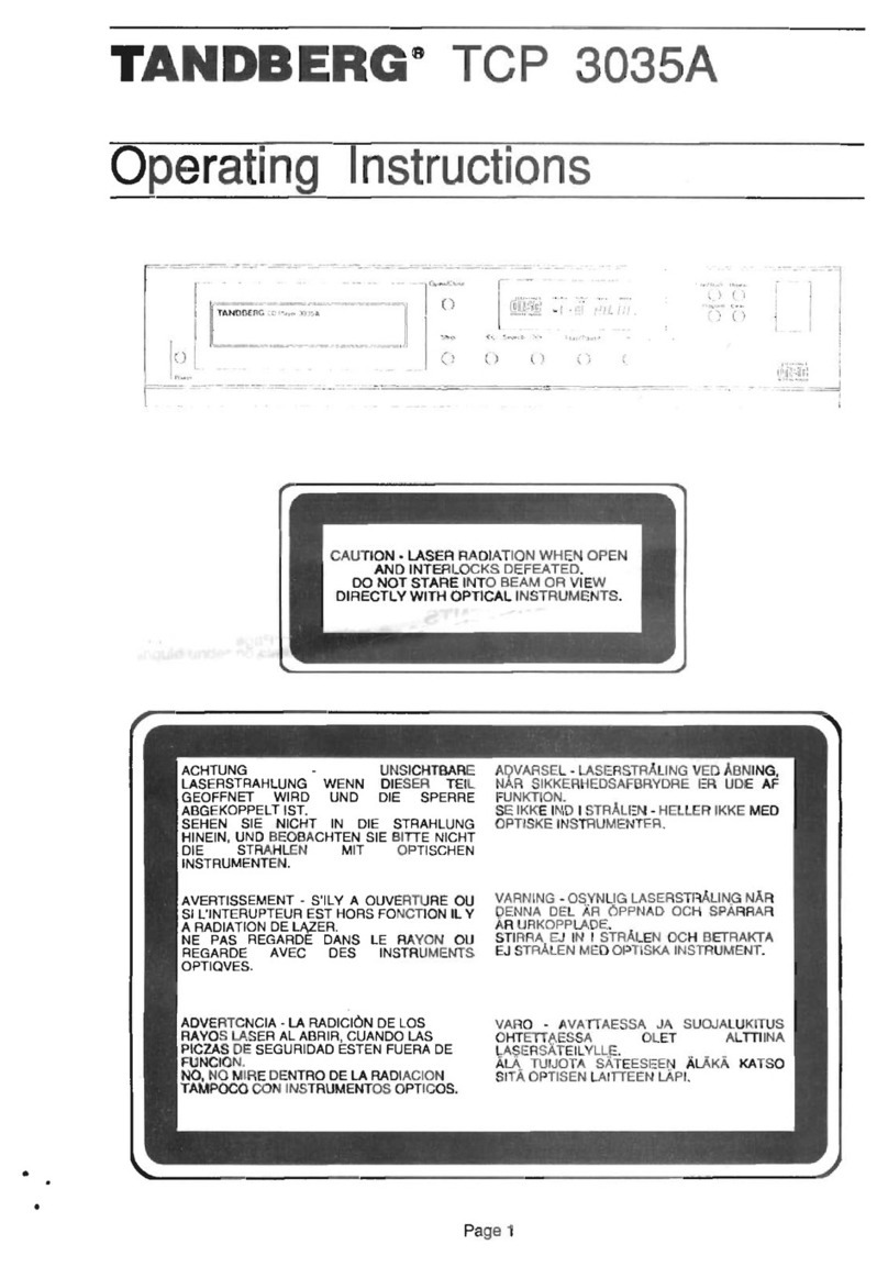 TANDBERG TCP 3035A operating instructions