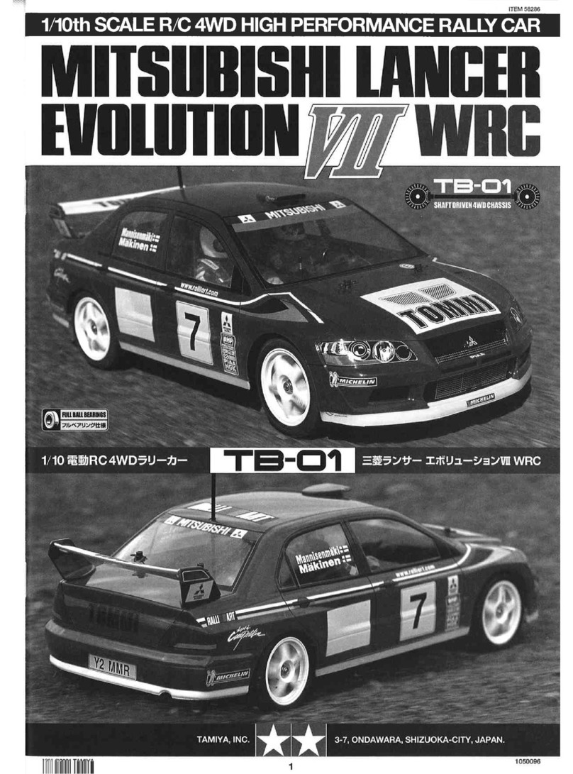 Tamiya Mitsubishi Lancer Evolution VII WRC TB-01 User manual Tamiya Mitsubishi Lancer Evolution VII WRC TB-01 User manual