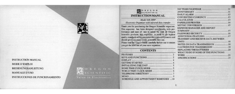 Oregon Scientific DB-388P instruction manual Oregon Scientific DB-388P instruction manual