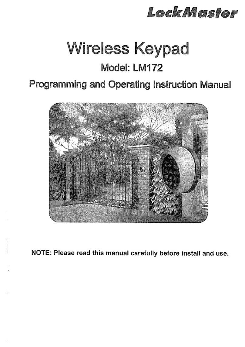 LockMaster LM172 Programming and operating instructions