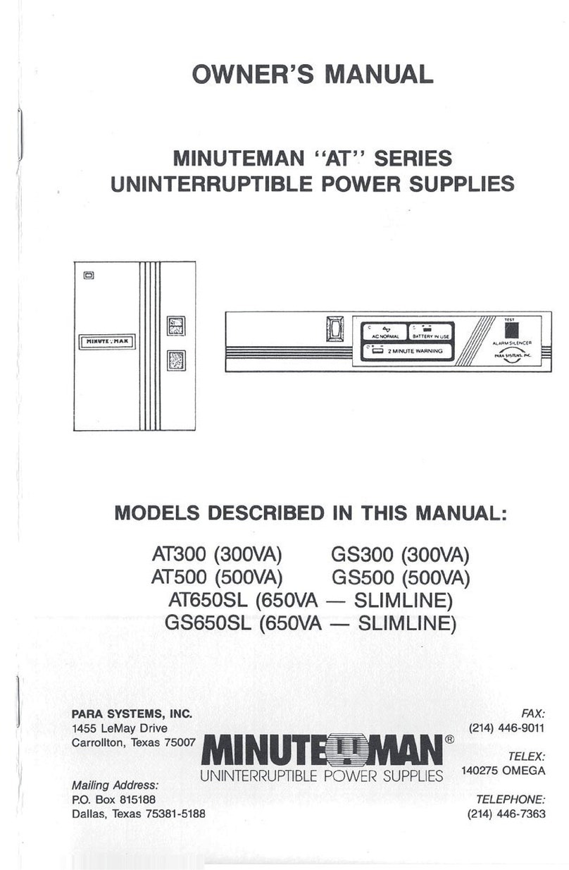 Minuteman AT300 User manual