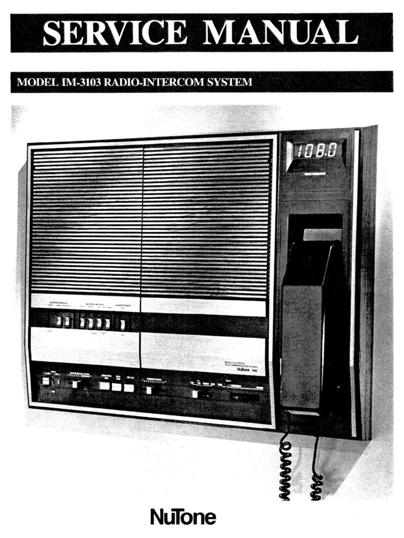 NuTone IM-3103 Service manual