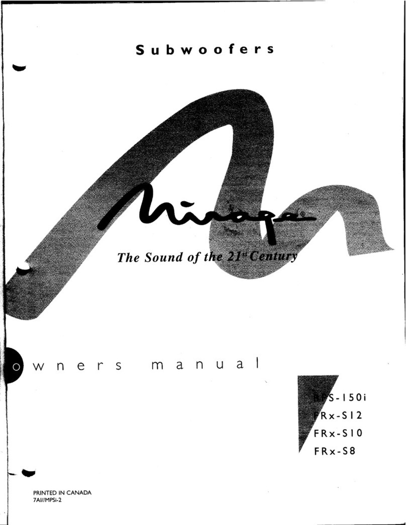 Mirage BPS-150i User manual Mirage BPS-150i User manual