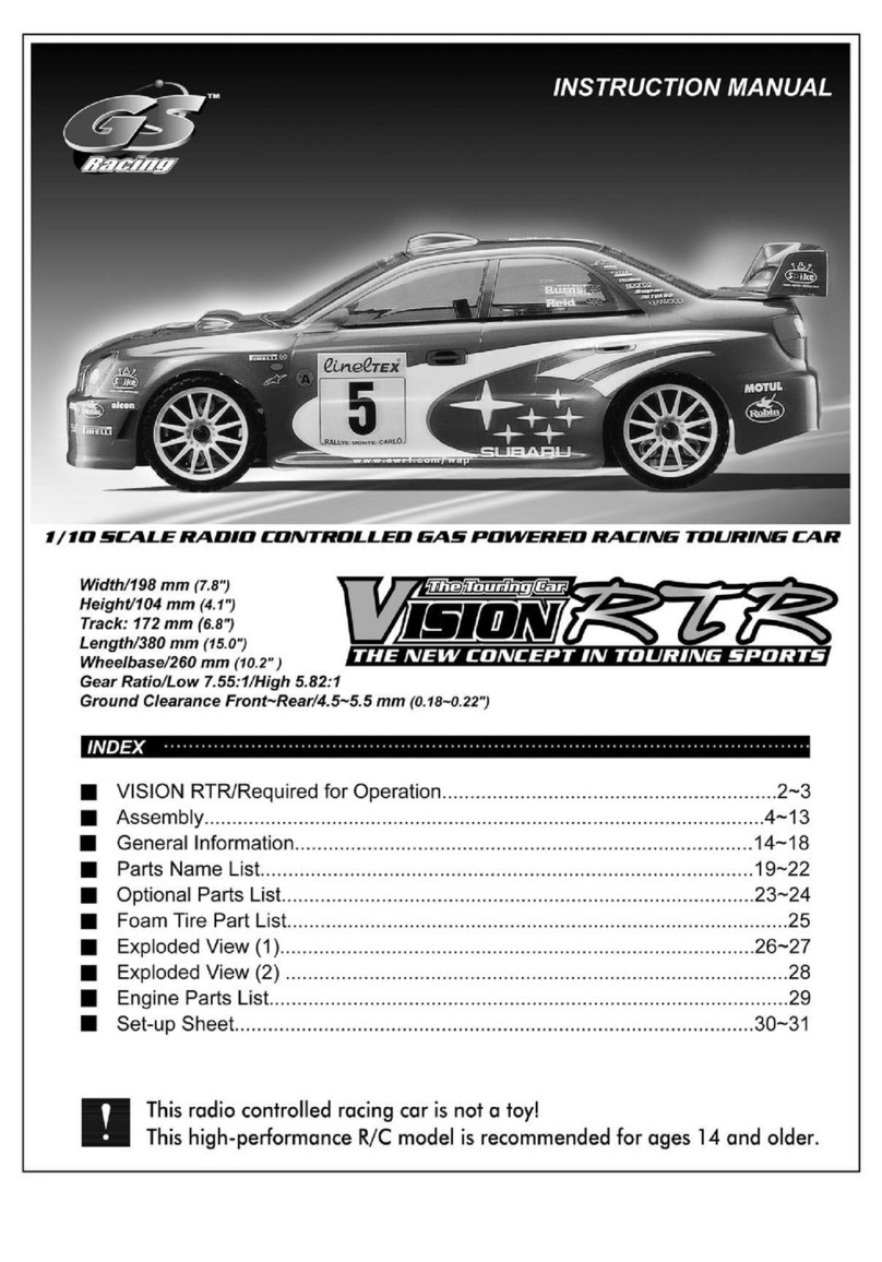 GS Racing Vision RTR instruction manual