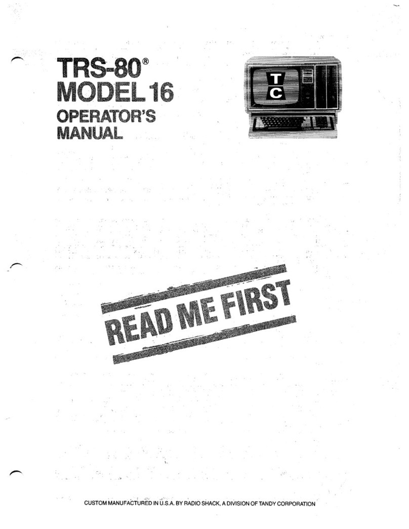 Radio Shack TRS-80 Model 16 User manual