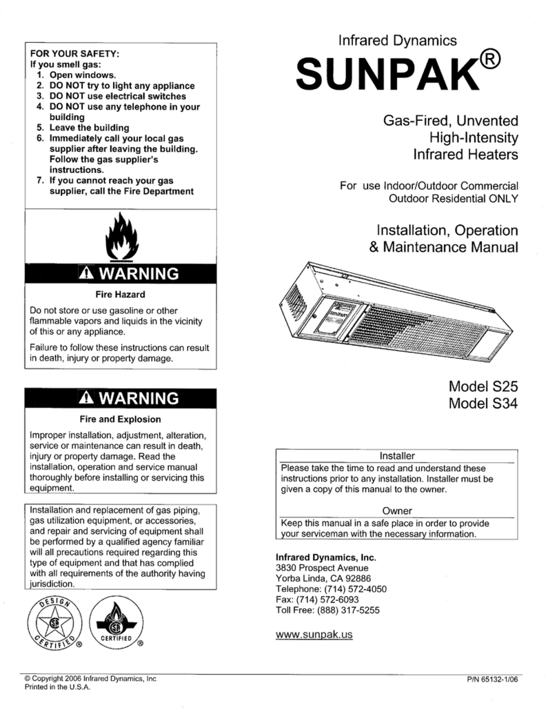 Infrared Dynamics Sunpak S34 User manual