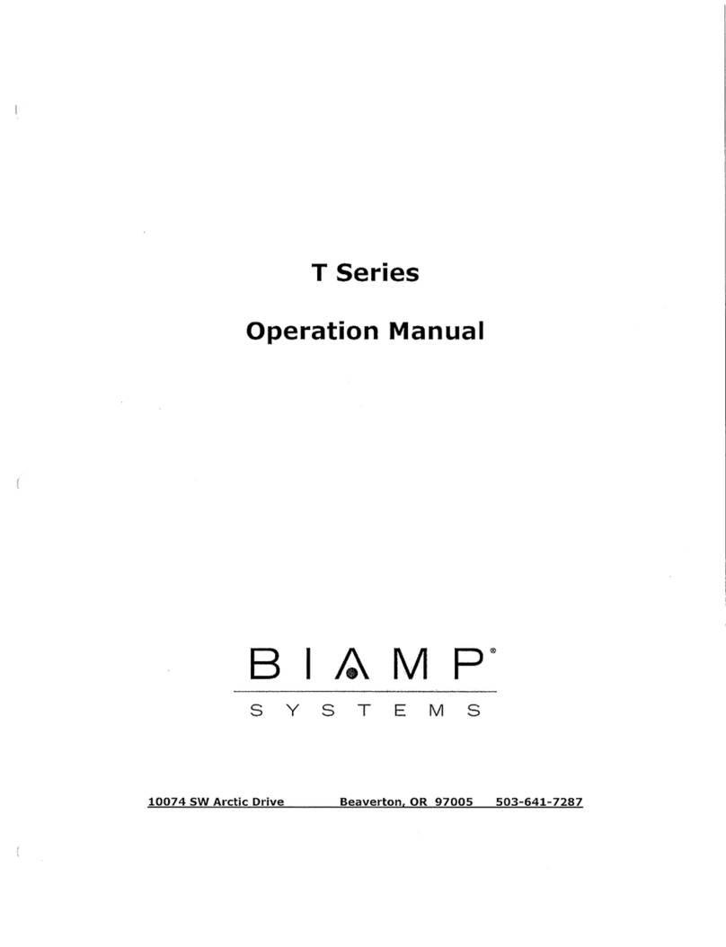 Biamp T Series User manual