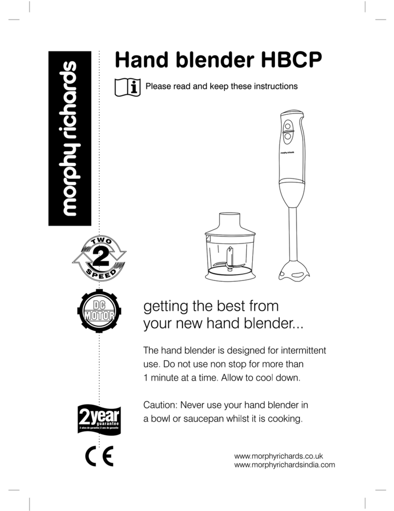 Morphy Richards HBCP instructions