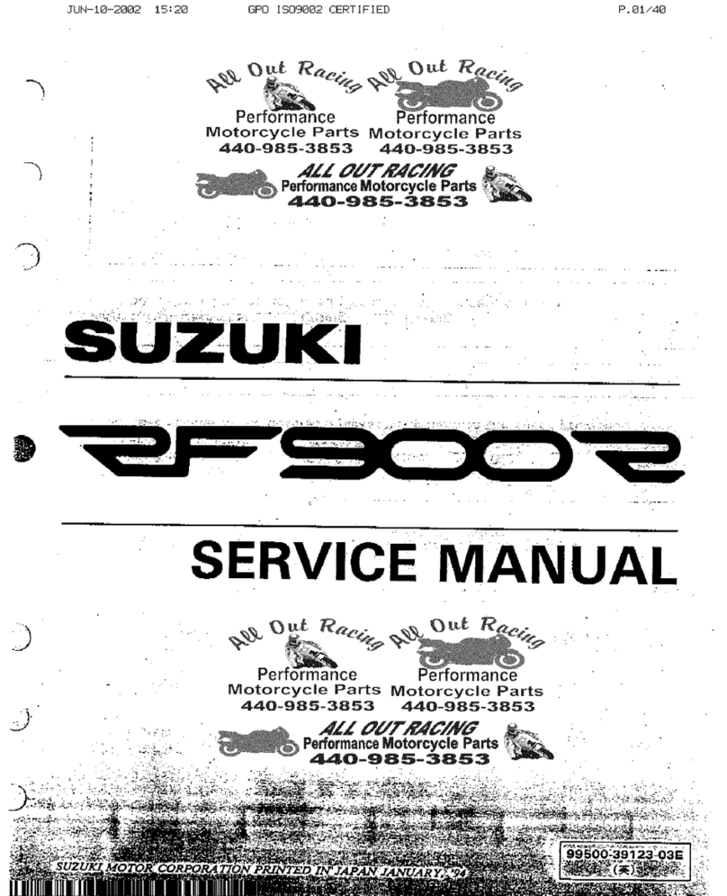 Suzuki RF 900 R User manual Suzuki RF 900 R User manual
