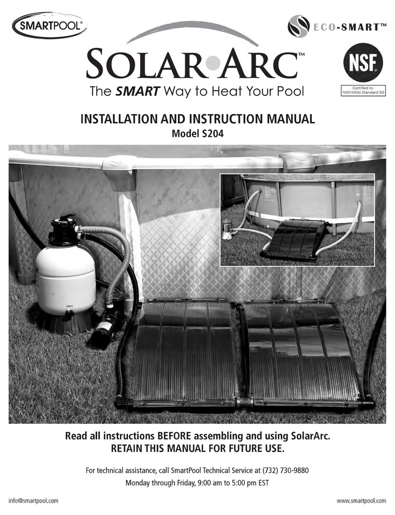 SmartPool SolarArc S204 Installation and instruction manual