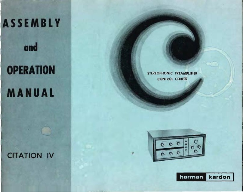 Harman Kardon CITATION IV Installation and operating instructions