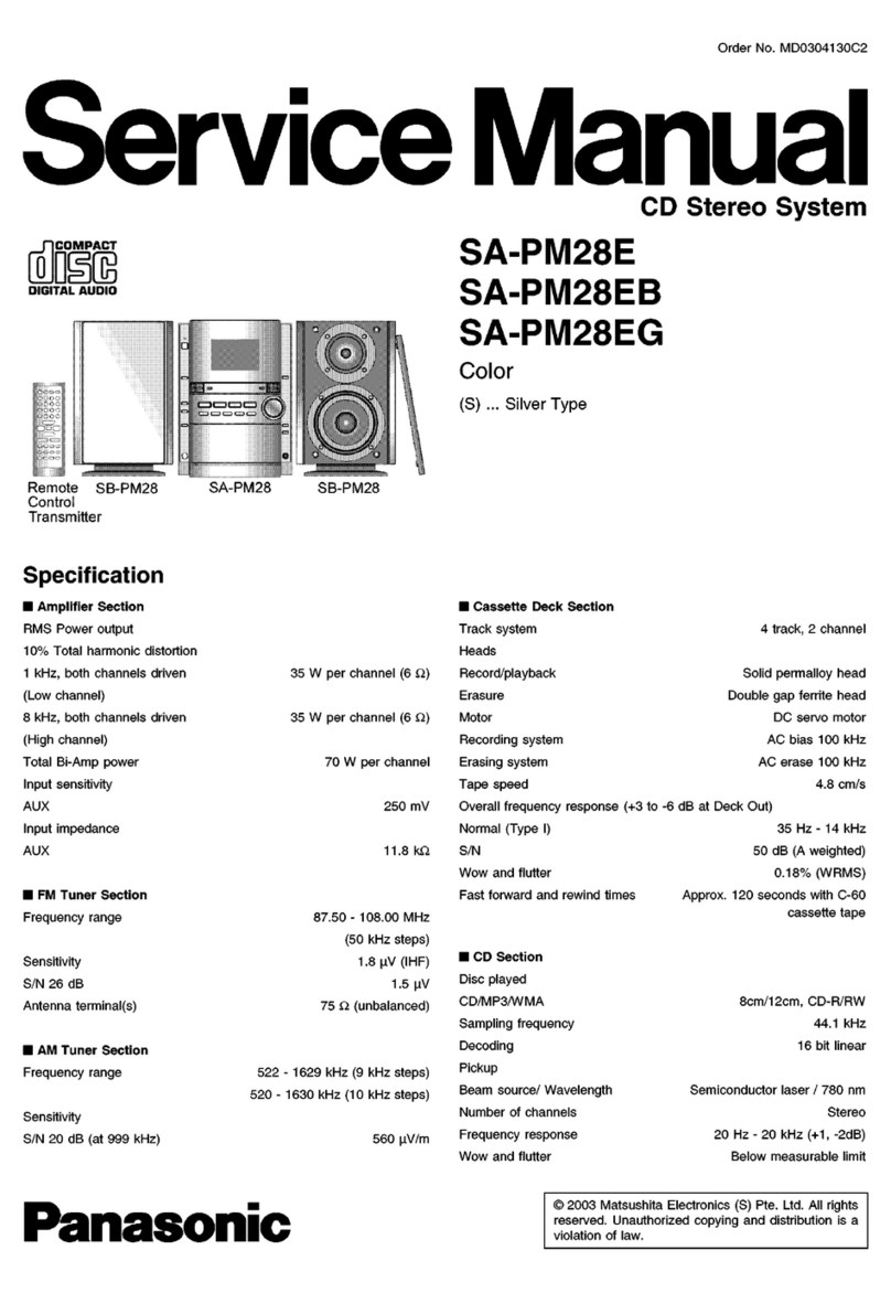 Panasonic SA-PM28E Service manual