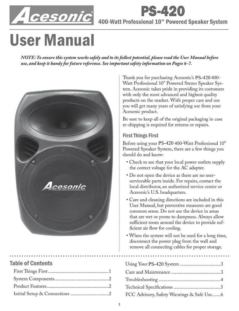 Acesonic PS-420 user manual