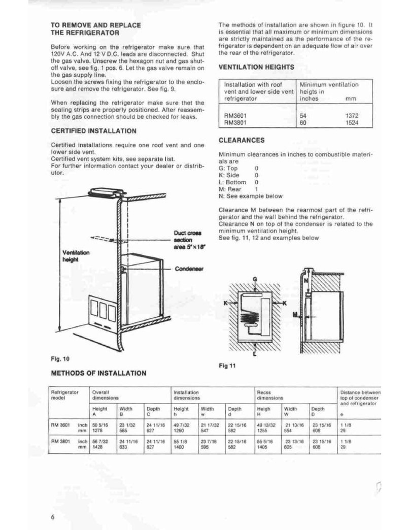 Dometic RM 3601 installation guide