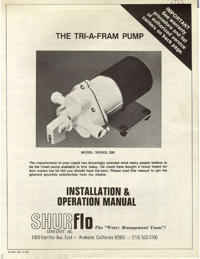 SHURflo 200 Series Installation & operation manual SHURflo 200 Series Installation & operation manual