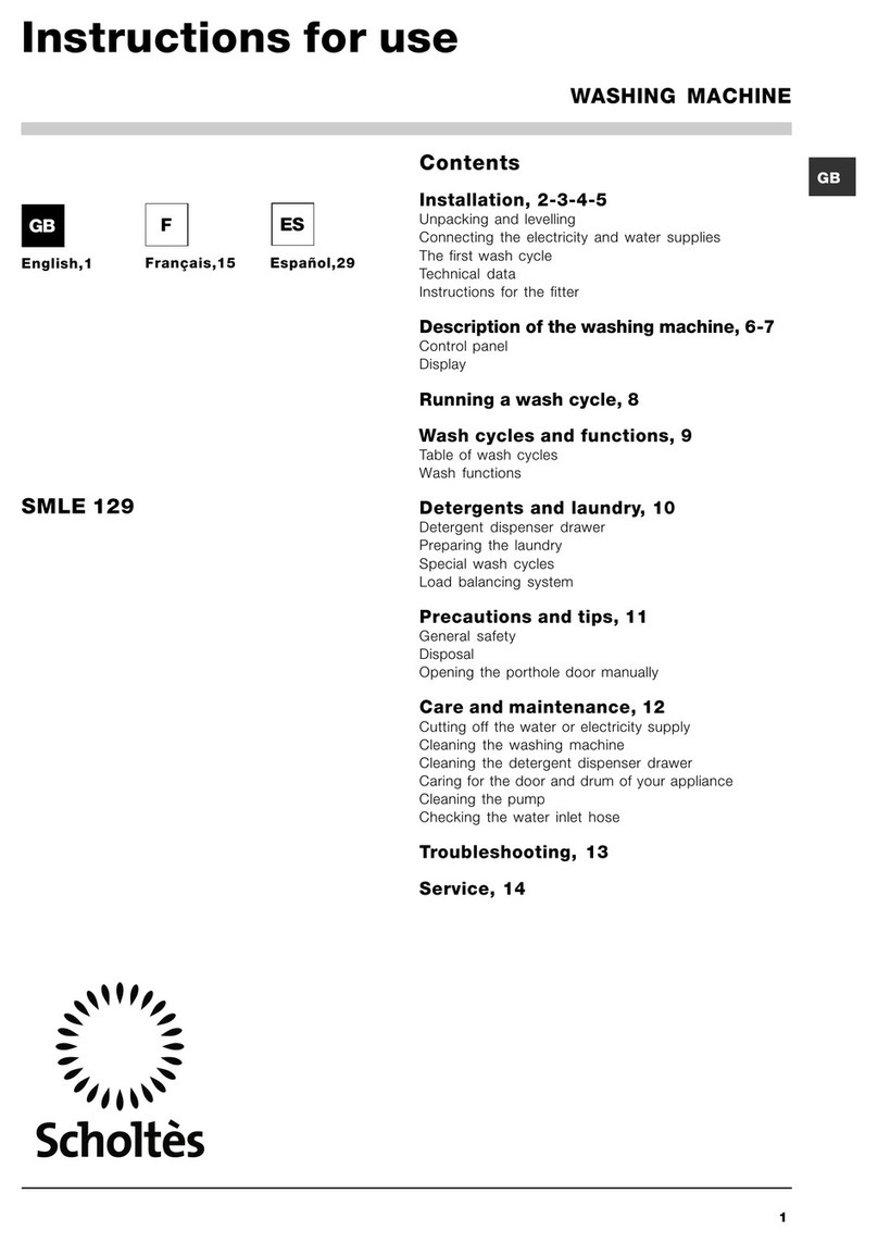 SCHOLTES SMLE 129 Instructions for use