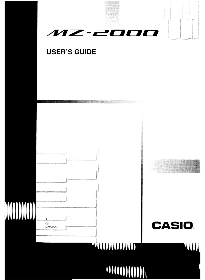 Casio MZ-2000 User manual